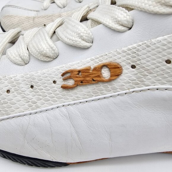 310 Motoring Monterey Model Sneaker White Leather White Snake Print Men's Size 9 - Picture 5 of 13